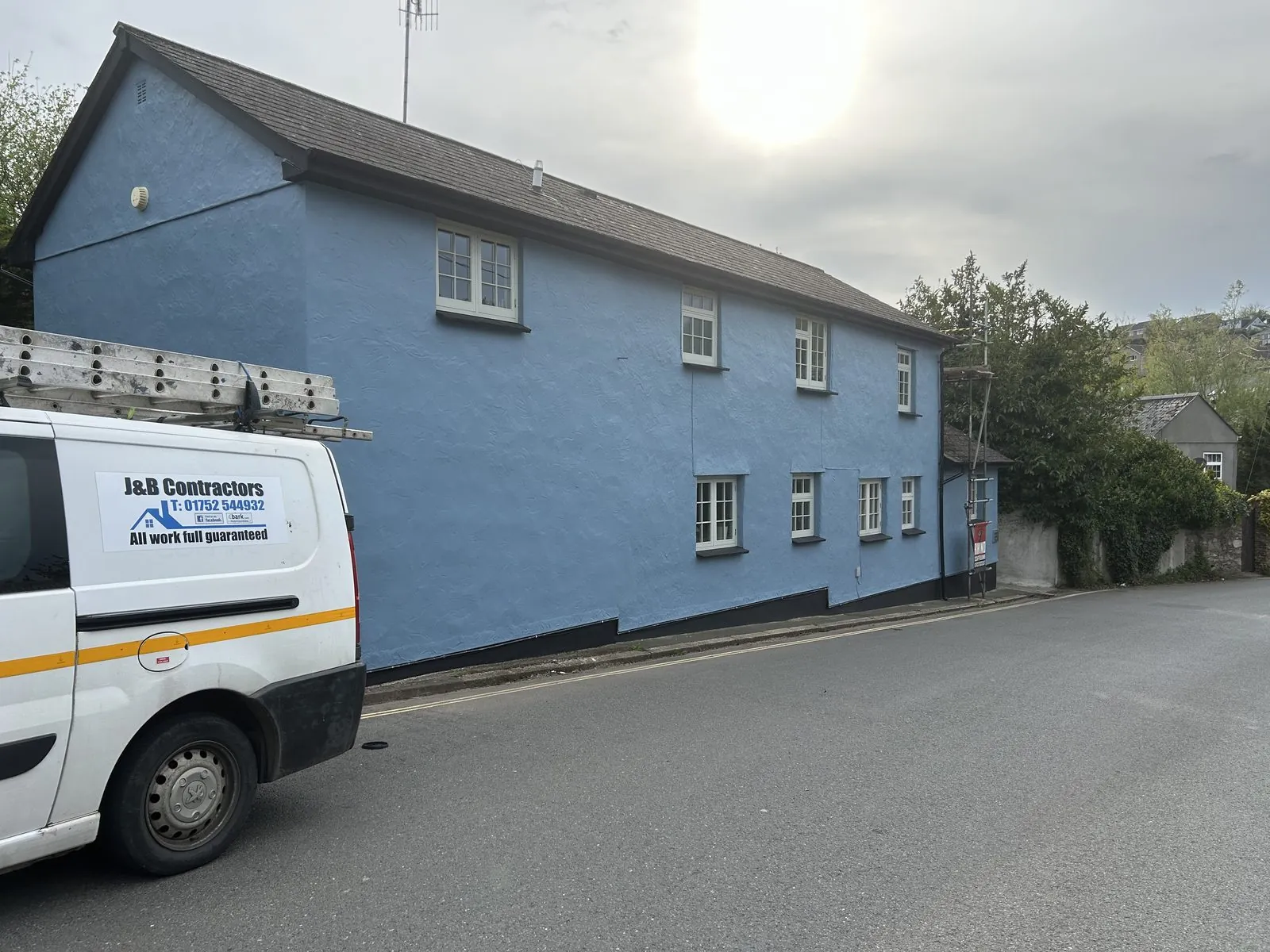 Exterior painting of a detached house in Totnes