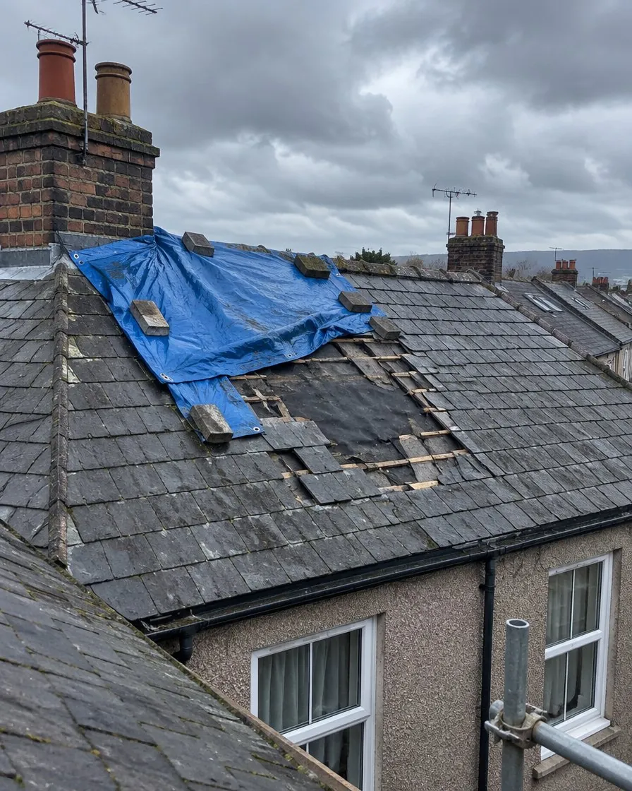 Storm damage and insurance work in Totnes